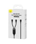 2in1 USB cable Baseus Flash Series USB-C do USB-C 100W, 1.5m (black 6932172622480