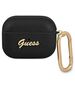 Original Case APPLE AIRPODS PRO Guess Saffiano Script Metal Collection (GUAPSASMK) black 3666339009793