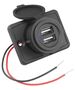 Recessed car/motorcycle/boat charger with lid out: 2xUSB-A 2x5V/2,4A, in:12V/24V 5902270755688