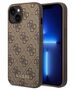 Original Case IPHONE 14 PLUS Guess Hard Case 4G Metal Gold Logo brown 3666339094089