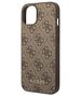 Original Case IPHONE 14 PLUS Guess Hard Case 4G Metal Gold Logo brown 3666339094089