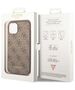 Original Case IPHONE 14 PLUS Guess Hard Case 4G Metal Gold Logo brown 3666339094089