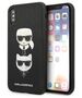 Original Case IPHONE X / XS Karl Lagerfeld Hardcase Saffiano Ikonik Karl&Choupette Head (KLHCPXSAKICKCBK) black 3666339055004