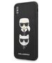 Original Case IPHONE X / XS Karl Lagerfeld Hardcase Saffiano Ikonik Karl&Choupette Head (KLHCPXSAKICKCBK) black 3666339055004