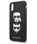 Original Case IPHONE X / XS Karl Lagerfeld Hardcase Saffiano Ikonik Karl&Choupette Head (KLHCPXSAKICKCBK) black 3666339055004