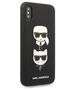 Original Case IPHONE X / XS Karl Lagerfeld Hardcase Saffiano Ikonik Karl&Choupette Head (KLHCPXSAKICKCBK) black 3666339055004