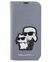 Original Case IPHONE 14 PRO MAX Karl Lagerfeld Bookcase Saffiano Karl & Choupette (KLBKP14XSANKCPG) silver 3666339122850