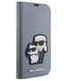 Original Case IPHONE 14 PRO MAX Karl Lagerfeld Bookcase Saffiano Karl & Choupette (KLBKP14XSANKCPG) silver 3666339122850