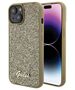 Original Case APPLE IPHONE 15 Guess Hardcase Disco Metal Script (GUHCP15SPMSDGSD) gold 3666339173579