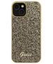 Original Case APPLE IPHONE 15 Guess Hardcase Disco Metal Script (GUHCP15SPMSDGSD) gold 3666339173579