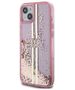 Original Case IPHONE 13 / 14 / 15 Guess Hardcase Liquid Glitter Gold Stripes (GUHCP15SLFCSEGP) pink 3666339223663