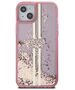 Original Case IPHONE 13 / 14 / 15 Guess Hardcase Liquid Glitter Gold Stripes (GUHCP15SLFCSEGP) pink 3666339223663