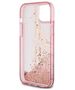 Original Case IPHONE 13 / 14 / 15 Guess Hardcase Liquid Glitter Gold Stripes (GUHCP15SLFCSEGP) pink 3666339223663