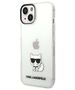 Original Case IPHONE 14 PLUS Karl Lagerfeld Hardcase Choupette Body transparent 3666339076528