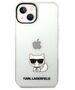 Original Case IPHONE 14 PLUS Karl Lagerfeld Hardcase Choupette Body transparent 3666339076528