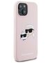 Karl Lagerfeld case for iPhone 15 6,1&quot; KLHMP15SSKCHPPLP pink HC Magsafe silicone sil double heads print 3666339256845