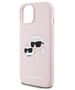 Karl Lagerfeld case for iPhone 15 6,1&quot; KLHMP15SSKCHPPLP pink HC Magsafe silicone sil double heads print 3666339256845