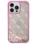 Original Case IPHONE 14 PRO MAX Guess Hardcase Liquid Glitter 4G Transculent (GUHCP14XLC4PSGP) pink 3666339116262