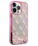 Original Case IPHONE 14 PRO MAX Guess Hardcase Liquid Glitter 4G Transculent (GUHCP14XLC4PSGP) pink 3666339116262