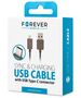 Forever cable USB - USB-C 1,0 m 1A black 5900495427915