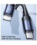 Cable 20W PD 1.2m USB-C - Lightning Usams U71 SJ521USB01 (US-SJ521) black 6958444973302