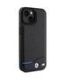 Original Case APPLE IPHONE 15 BMW Leather Carbon (BMHCP15S22NBCK) black 3666339143831