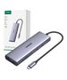 USB-C Hub Ugreen CM498, 3x USB 3.0, HDMI 4k 30Hz, VGA, RJ45, SD/TF, PD 100W (gray) 6941876216000