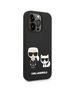 Original Case IPHONE 14 PRO MAX Karl Lagerfeld Hardcase Liquid Silicone Karl & Choupette Magsafe (KLHMP14XSSKCK) black 3666339087555