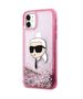 Original Case IPHONE 11 / XR Karl Lagerfeld Hardcase Liquid Glitter Karl Head (KLHCN61LNKHCP) pink 3666339375867