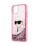 Original Case IPHONE 11 / XR Karl Lagerfeld Hardcase Liquid Glitter Karl Head (KLHCN61LNKHCP) pink 3666339375867