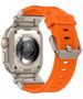 Techsuit Strap for Apple Watch 1/2/3/3/4/4/5/5/5/6/6/7/8/9/SE/SE 2/Ultra/Ultra 2 (42/44/45/49mm) - Techsuit Watchband (W064) - Titanium Silver Orange 5949419225053 έως 12 άτοκες Δόσεις