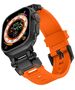 Techsuit Strap for Apple Watch 1/2/3/3/4/4/5/5/5/6/6/7/8/9/SE/SE 2/Ultra/Ultra 2 (42/44/45/49mm) - Techsuit Watchband (W064) - Titanium Black Orange 5949419225060 έως 12 άτοκες Δόσεις