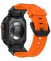 Techsuit Strap for Apple Watch 1/2/3/3/4/4/5/5/5/6/6/7/8/9/SE/SE 2/Ultra/Ultra 2 (42/44/45/49mm) - Techsuit Watchband (W064) - Titanium Black Orange 5949419225060 έως 12 άτοκες Δόσεις