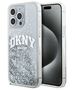 DKNY case for iPhone 15 Pro 6,1&quot; DKHCP15LLBNAET white HC liquid glitters w arch logo 3666339270919