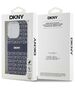 DKNY case for iPhone 15 Pro 6,1&quot; DKHMP15LHRHSEB niebieska HC Magsafe pc tpu repeat texture pattern w stripe 3666339267834