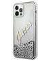 Original Case IPHONE 12 PRO MAX Guess Hardcase Glitter Vintage Script (GUHCP12LGLVSSI) silver 3700740495353