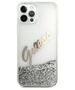 Original Case IPHONE 12 PRO MAX Guess Hardcase Glitter Vintage Script (GUHCP12LGLVSSI) silver 3700740495353