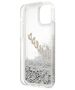 Original Case IPHONE 12 PRO MAX Guess Hardcase Glitter Vintage Script (GUHCP12LGLVSSI) silver 3700740495353