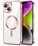 Techsuit Husa pentru iPhone 14 - Techsuit Luxury Crystal MagSafe - Pink 5949419137042 έως 12 άτοκες Δόσεις